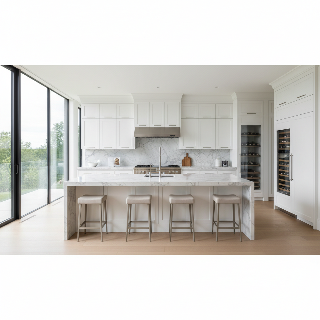 Luxury modern kitchen with premium appliances