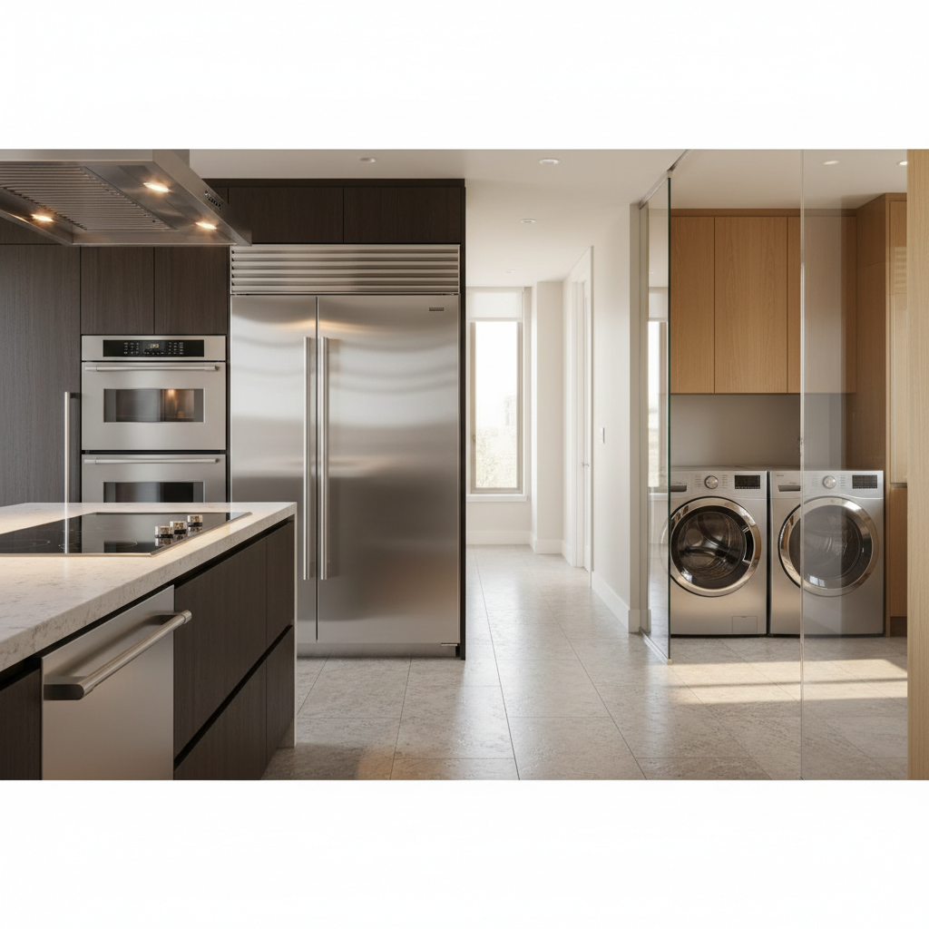 Premium household appliances in a luxury home
